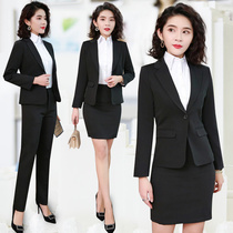 Professional suit womens small suit high-end spring and autumn temperament goddess fan hotel formal suit interview overalls