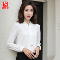 Professional shirt women 2021 New chiffon white shirt summer spring and autumn jacket design sense niche long sleeve formal dress