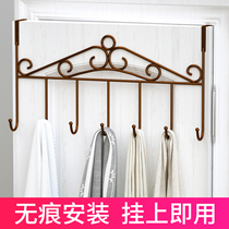 Door rear adhesive hook No punch Wall Wall shelf clothes storage hanger bedroom door hanger coat hook