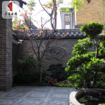 Tang language fan-shaped blue brick window Ancient building green brick Brick carving Antique relief painting Chinese shadow wall wall photo wall decorative wall brick