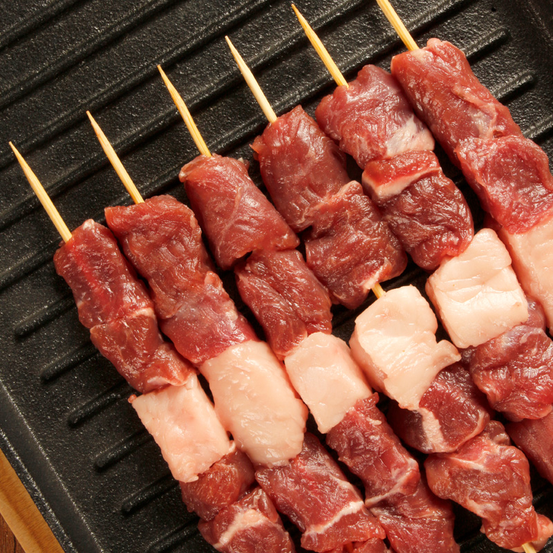 noblehouse barbecue mutton skewers fresh semi-finished large skewers inner mongolia kebabs family pa 14g8 skewers