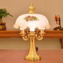 Yu Lei desk lamp Study Bedroom conference room Retro nostalgic style All copper dimming warm and elegant Chinese classical style