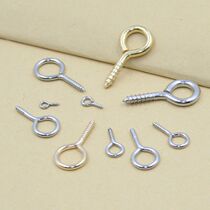 Sheep screw round head lifting ring self-tapping thread nail horn bracelet necklace pendant adhesive hook diy jewelry accessories