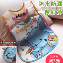 Baby eating bib silicone baby saliva pocket rice pocket bib light summer baby feeding food Anti-dirty artifact