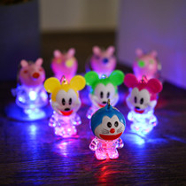 LED flash cartoon jingle cat luminous keychain bag mobile phone pendant micro-business push scan code small gift
