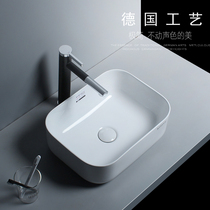 Simple ceramic table basin Small size 300 wide washbasin Square washbasin Balcony washing machine cabinet small basin