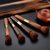 Two-in-one tea needle pen Solid wood pot pen Puer tea knife Tea cone Ebony tea brush Rosewood tea set accessories