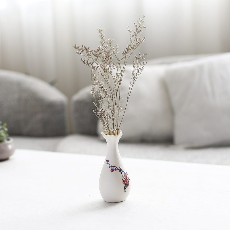 Nan sheng I and contracted mini ceramic vase simulation flowers, dried flowers, household act the role ofing is tasted furnishing articles mesa of flower arrangement