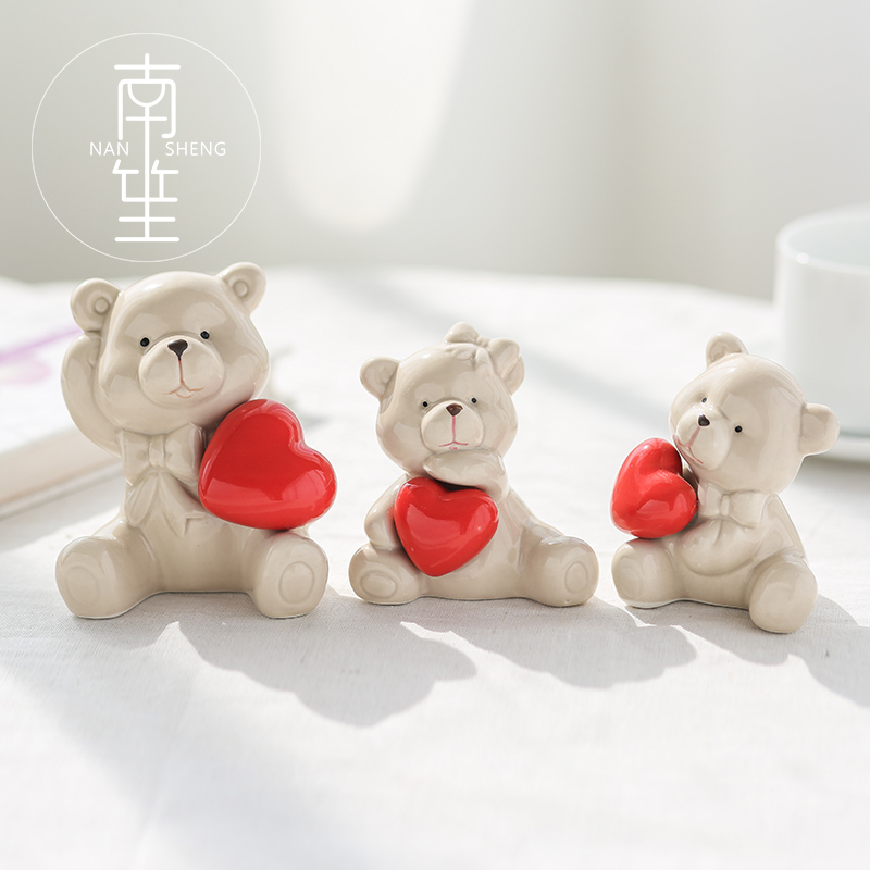 Nan sheng modern European contracted animals bear furnishing articles wine home decoration ceramics handicraft decoration decoration