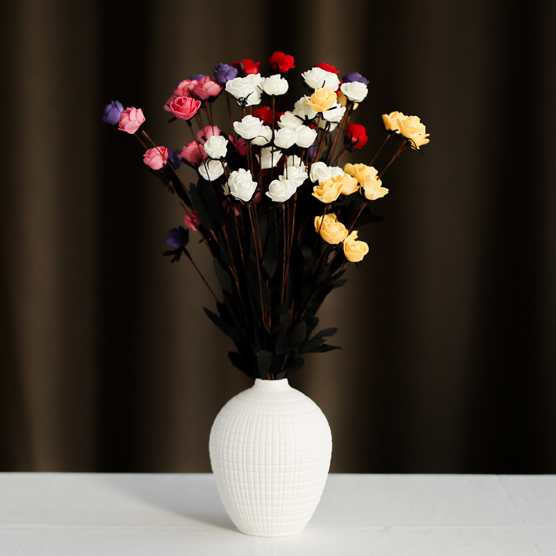 Nan sheng I and contracted biscuit firing household act the role ofing is tasted the desktop furnishing articles ceramic vase simulation flowers, dry flower, flower arranging flowers