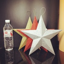 Christmas golden star Red gold powder five-star Silver star June 1 Childrens Day dance performance props five-pointed star