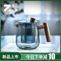 Summer Solstice teapot single pot tea water separation filter thickened kettle household kung fu tea set glass high temperature resistant bubble teapot