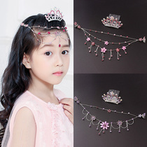Childrens headwear Girl stream Su Princess Chain Crystal Little Crown Girls brow Brow Head Chain Ancient Wind Hair Ornaments