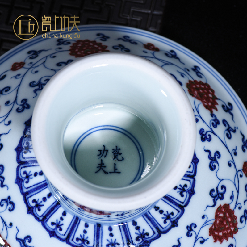 Jingdezhen blue and white youligong hand - made ceramic compote compote snack plate for the fruit bowl before Buddha sitting room home