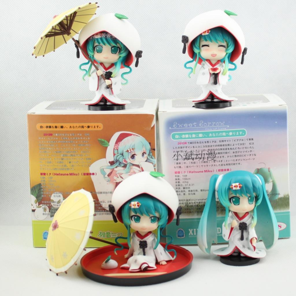 4款全q版初音未来303 雪初音 白无垢ver 橱窗摆件汽车