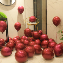 Ruby red balloon cherries Chanel er bright red wine red balloon wedding wedding room arrangement balloon birthday party