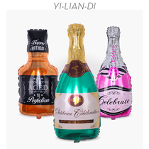 Wine bottle wine glass series champagne aluminum balloon birthday Creative Party wedding room decoration scene party decoration supplies