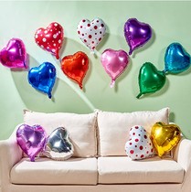 18 inch love heart shaped aluminum film balloon birthday party scene wedding room creative layout aluminum foil love heart balloon