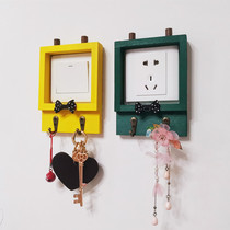 Key storage hooks into the family Guan Guan Wall Containing Net Red Light Lavish Decoration Wall-mounted Creative Stick Hook Little Cute