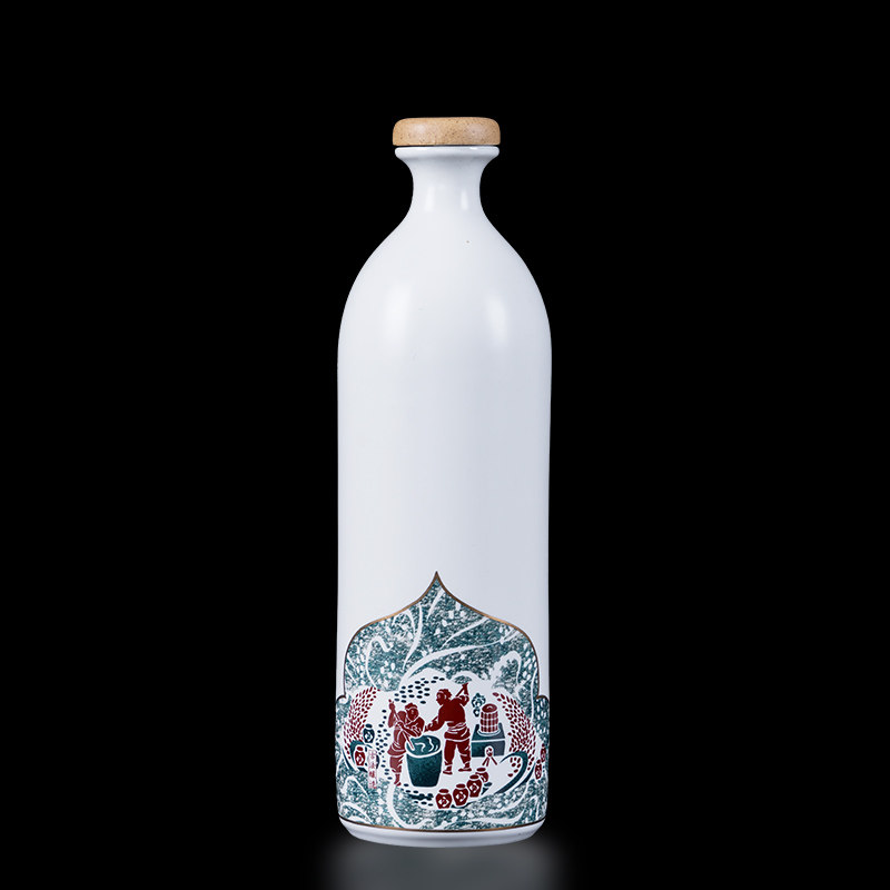 jingdezhen creative wine bottle household wine jug white wine small wine glass jug sealed ceramic one pound gift