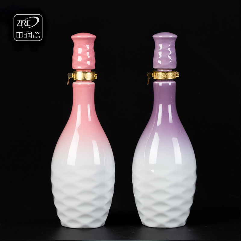 Jingdezhen ceramic creative empty bottles household archaize sealing liquor hip flask jars 1 catty a small gift