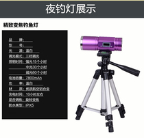 60 hours super bright double light source Blue White Light Night Fishing light fishing light charging zoom 40W set fishing bait lamp bracket