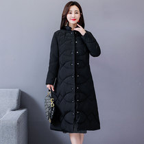 Cool Jia Korean fashion solid color simple long sleeve long winter personality Joker cotton coat women 6007