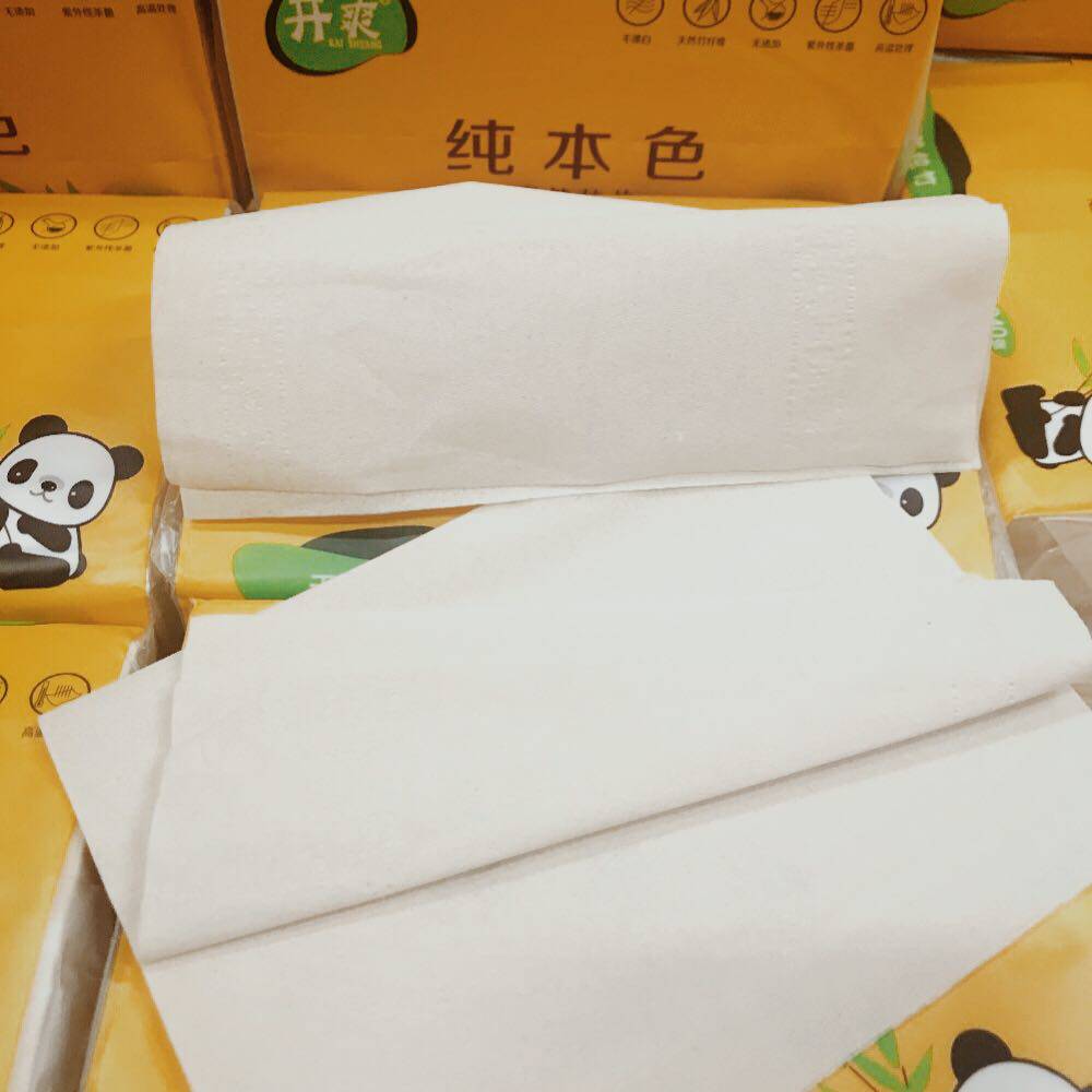 开爽竹浆本色纸抽纸80抽/包 健康无漂白 20包一箱