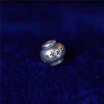 8 7mm925 sterling silver Tibetan six-character mantas with beads retro christor with beads Tibetan beads