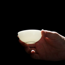 Quiet life sheep fat jade tea cup single master Cup Kung Fu Tea Cup home individual cup tea cup