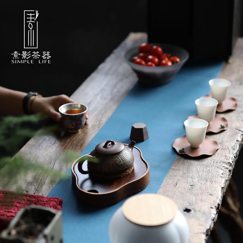 Element shadow teahouse heavy bamboo kung fu tea pot bearing little dry mercifully tea tray was pot of tea table accessories Chinese xiangyun pad