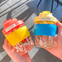 Creative double drink glass Net Red personality student sucker Cup girlfriends portable couple hipster water Cup Female