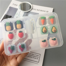 Creative fruit contact lens box multi-pack beauty pupil box cute personality storage box snap-type double box