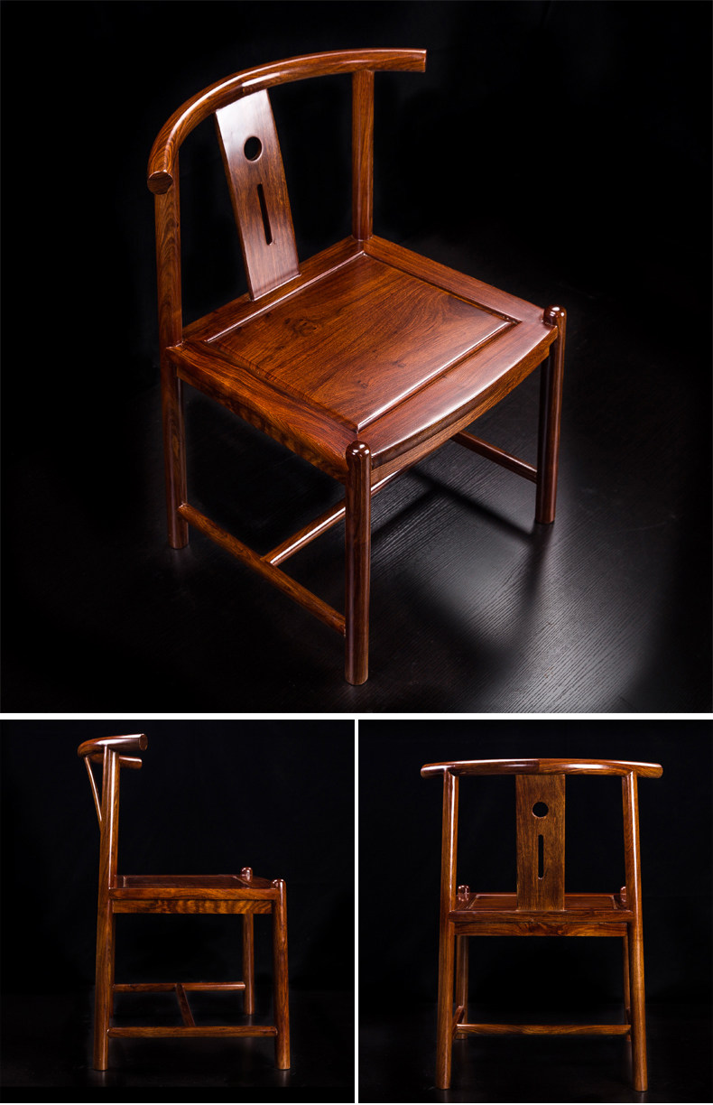 花梨木圈椅三件套红木家具中式实木太师椅茶艺泡茶桌茶车茶台