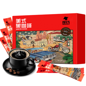 摩氏咖啡 特浓无蔗糖冰苦纯提神50条装冷萃黑咖啡 美式速溶咖啡粉