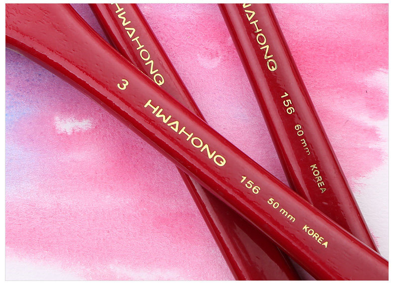 韩国hwahong华虹尼龙毛长杆排刷/油画刷/丙烯刷/底纹刷156