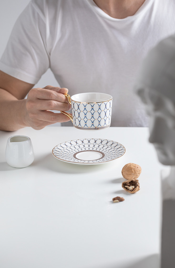 网红咖啡杯欧式小奢华轻奢陶瓷骨瓷ins风英式下午茶茶杯碟套装