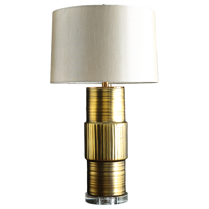 Gold retro storage tank ceramic desk lamp is placed between study example household soft adornment of I sitting room