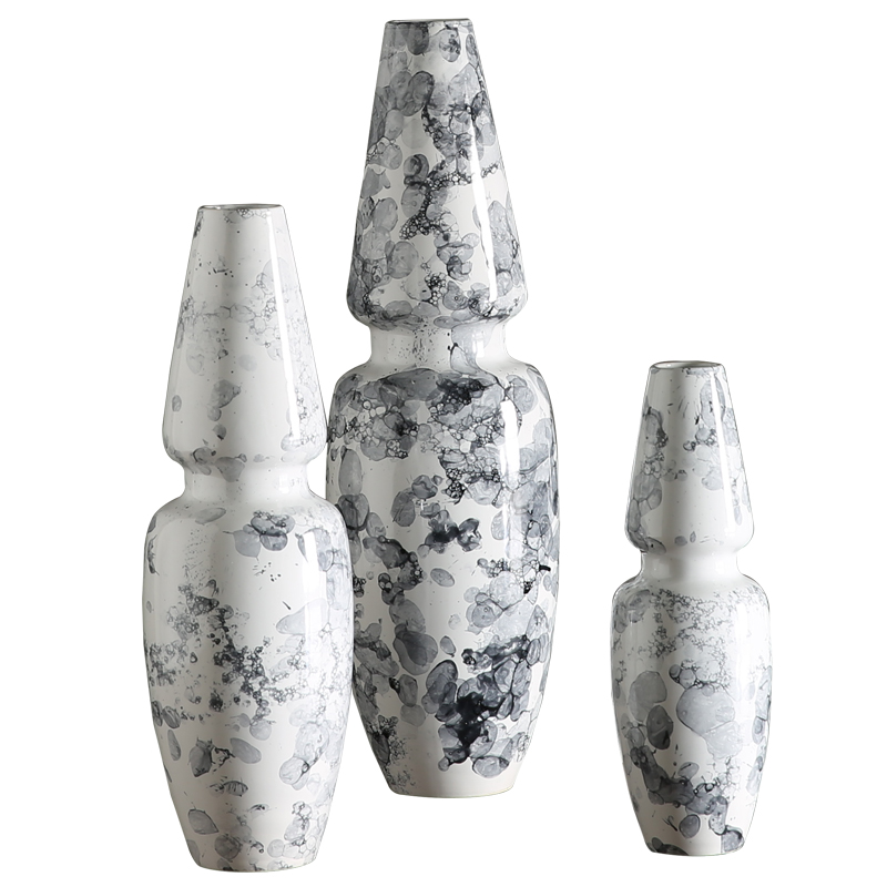 Nordic marble, ceramic vase dry flower flower arranging flower implement the table sitting room adornment furnishing articles or waist bottles