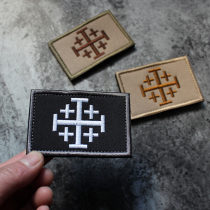 Spot Jerusalem Knights Crusaders Tactical Morale Badge Embroidery Velcro Chapter Personality Armband
