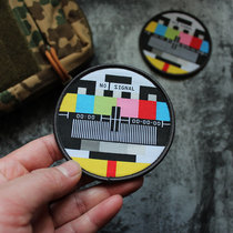 No Signal not on the channel Fine Color Velogos Magic Sticker Chapter Arm Stickup Interesting Badge Morale Patches