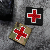 Laser engraving cross ambulance chapter Luminous Medical chapter reflective IR chapter tactical armband Velcro chapter backpack chapter