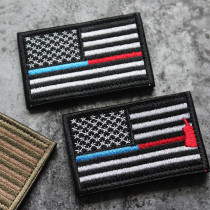 Computer full embroidery embroidery Velcro chapter armband stickers American flag US tactical ax morale chapter helmet stickers