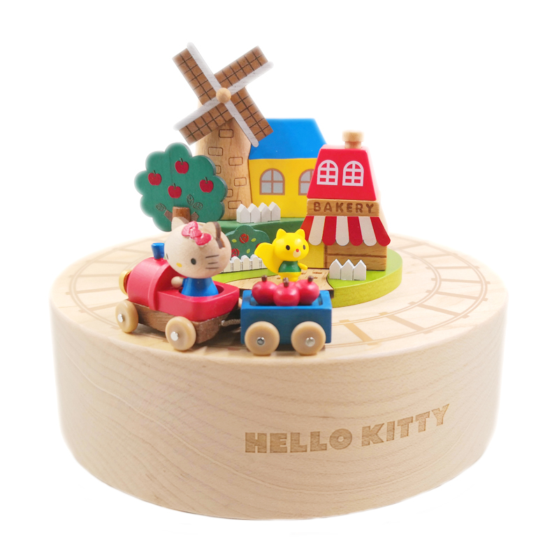 jeancard Sen live wooden KT town music box Rotating car Eight-tone girl New Year graduation festival student