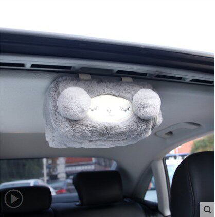 car hanging sun visor tissue box cover car cartoon hanging sunroof tissue box for men and women cute drawers