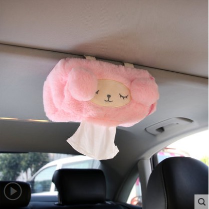 car interior supplies, car tissue box, hygiene creative sun visor, hanging sunroof cartoon paper box