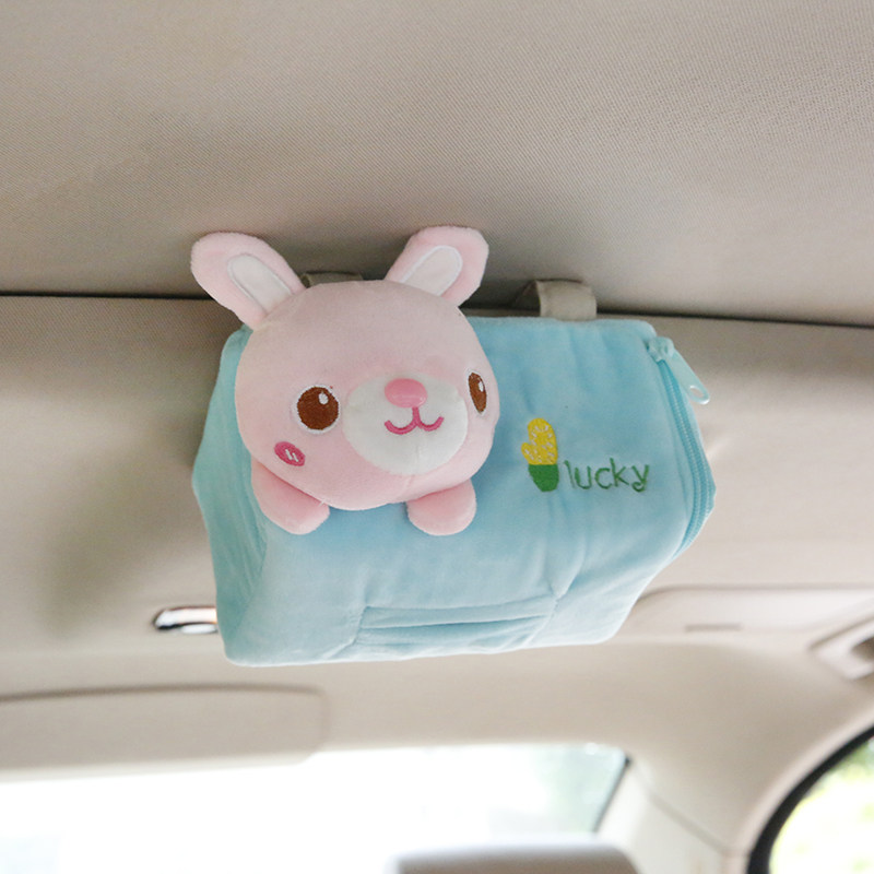 car hanging sun visor tissue box cover car cartoon hanging sunroof tissue box for men and women cute drawers