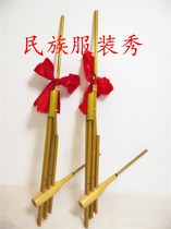 Guizhou Miao Lusheng National Handmade Bamboo Musical Instrument Stage Performance Props Lusheng 6-tube Big and Small Lusheng Bag
