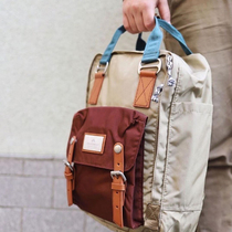 Official DOUGHNUT doughnut double shoulder backpack travel waterproof retro male and female bag student ridge decompression school bag