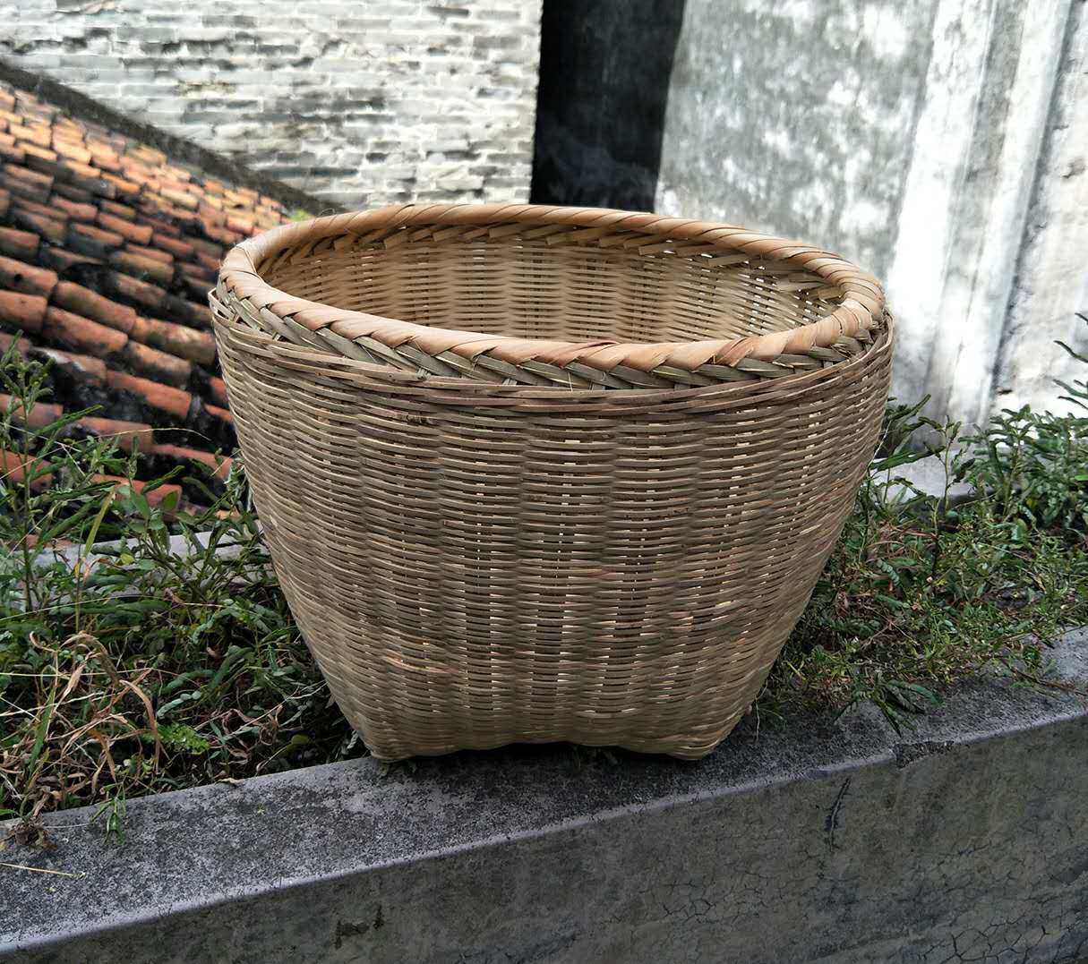 手工竹编制品 淘米竹筐小号竹篮子竹篓竹筐子粮食收纳箩筐